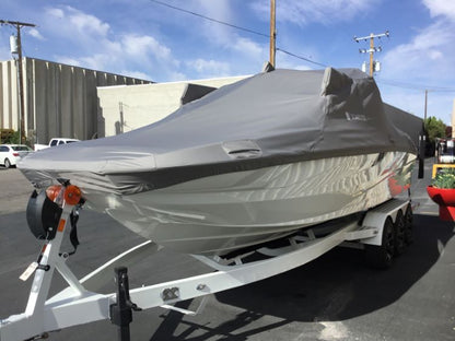 Centurion Fe25 with a DropZone Tower, FCTv3 bimini and Skylon SpringLock board racks