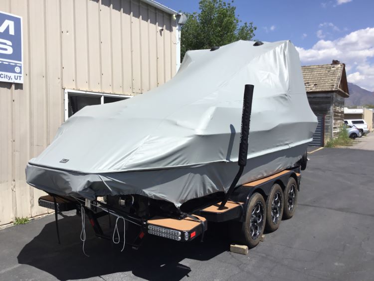 Malibu 25 LSV with GX Tower and Factory Bimini Double Up Storage Cover