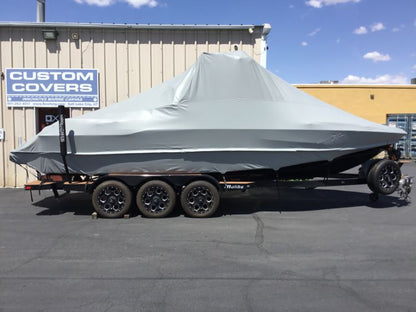 Malibu 25 LSV with GX Tower and Factory Bimini Double Up Storage Cover