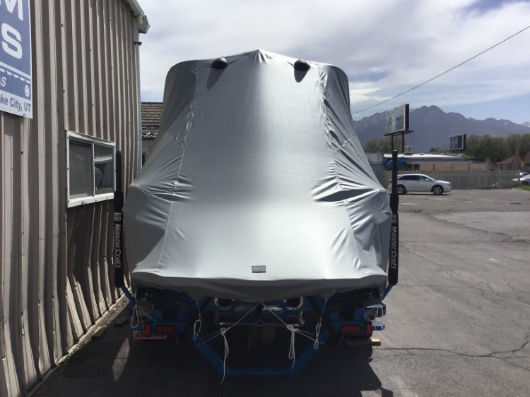 MasterCraft NXT22 with ZFT2 Tower Double Up storage Cover