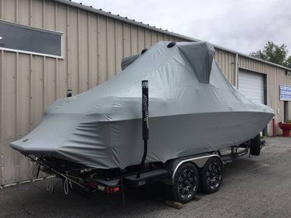 Supra SA With Roswell Pro Edge Tower and Factory bimini Double Up Storage Cover