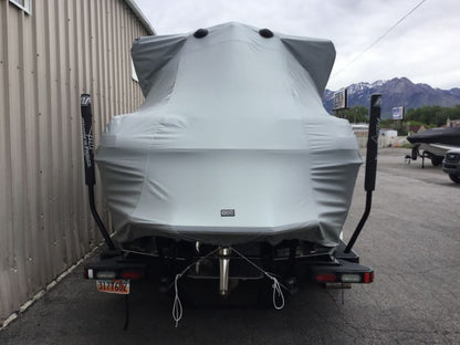 Supra SA With Roswell Pro Edge Tower and Factory bimini Double Up Storage Cover