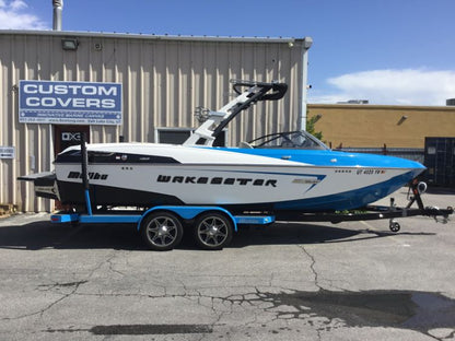 Malibu 23LSV with G3 tower and factory bimini Double Up Storage Cover