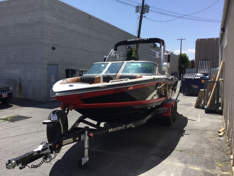 MasterCraft X30 with ZFT4 Tower Double Up Storage Cover