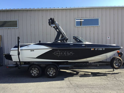 Axis A20 with Grey Skull Tower and Factory Bimini Double Up Storage Cover