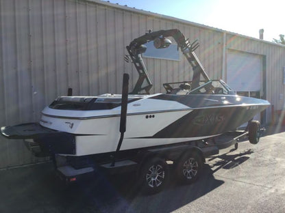 Axis A20 with Grey Skull Tower and Factory Bimini Double Up Storage Cover