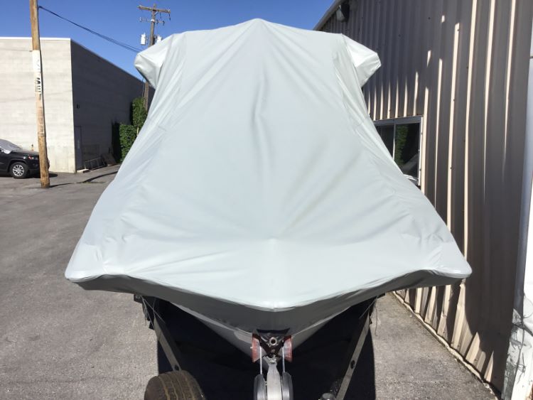 Axis A20 with Grey Skull Tower and Factory Bimini Double Up Storage Cover