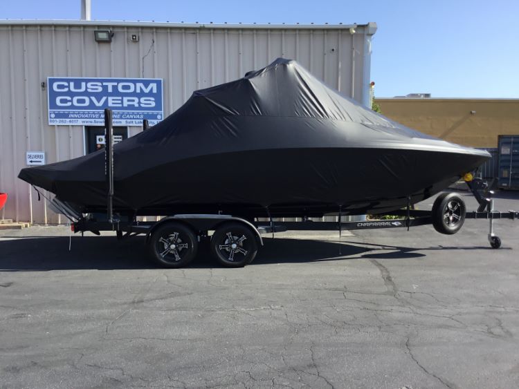 2024 Chaparral 23 Surf Double Up storage cover with Velocity Tower and factory bimini