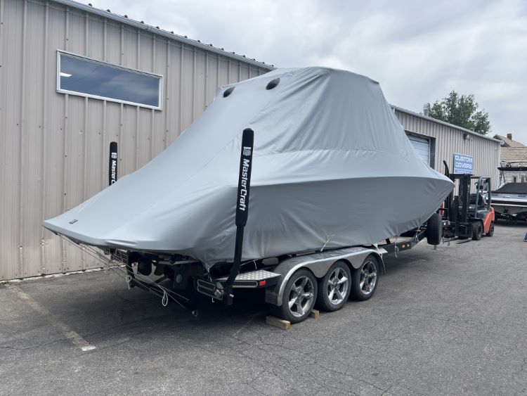 MasterCraft X80 with the ZeroFlex 5.2 Tower, and XL FCT bimini
