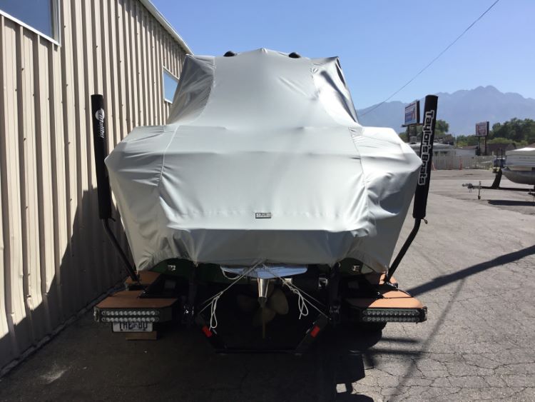 Malibu 25 LSV with GX Tower and Factory Bimini Double Up Storage Cover