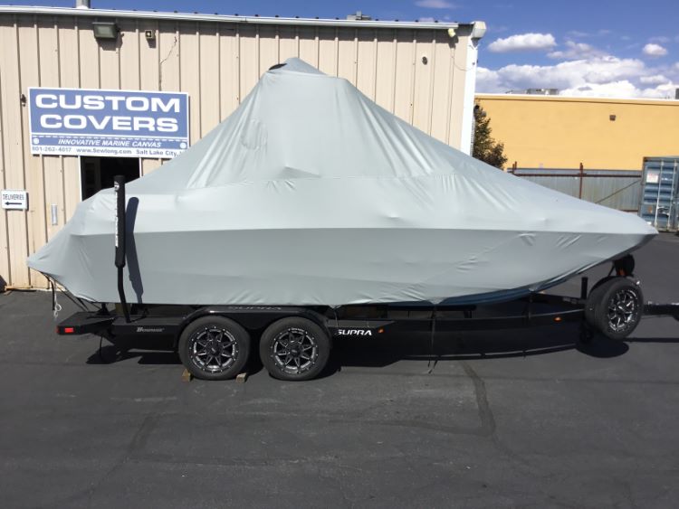 2024 Supra SV Double Up storage cover with FX Two Power Tower and factory bimini