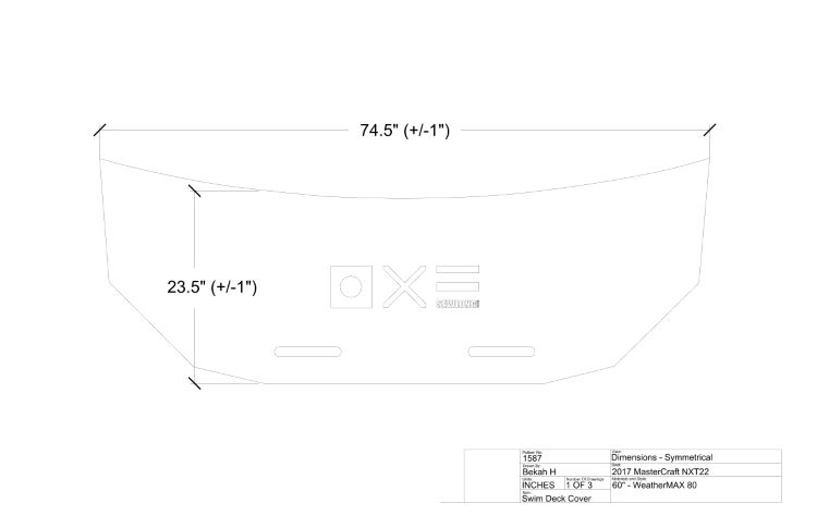 MasterCraft NXT22 Teak Swim platform cover