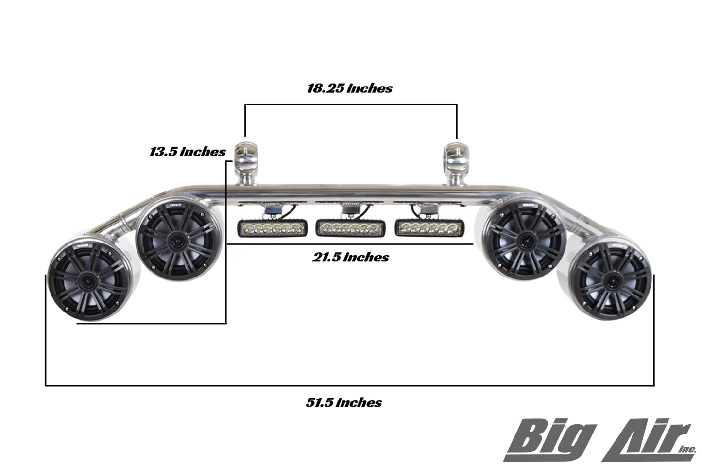 big air speaker light dimensions