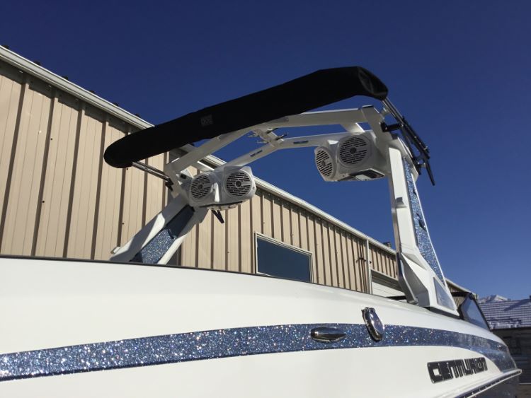 centurion dropzone tower bimini folded up