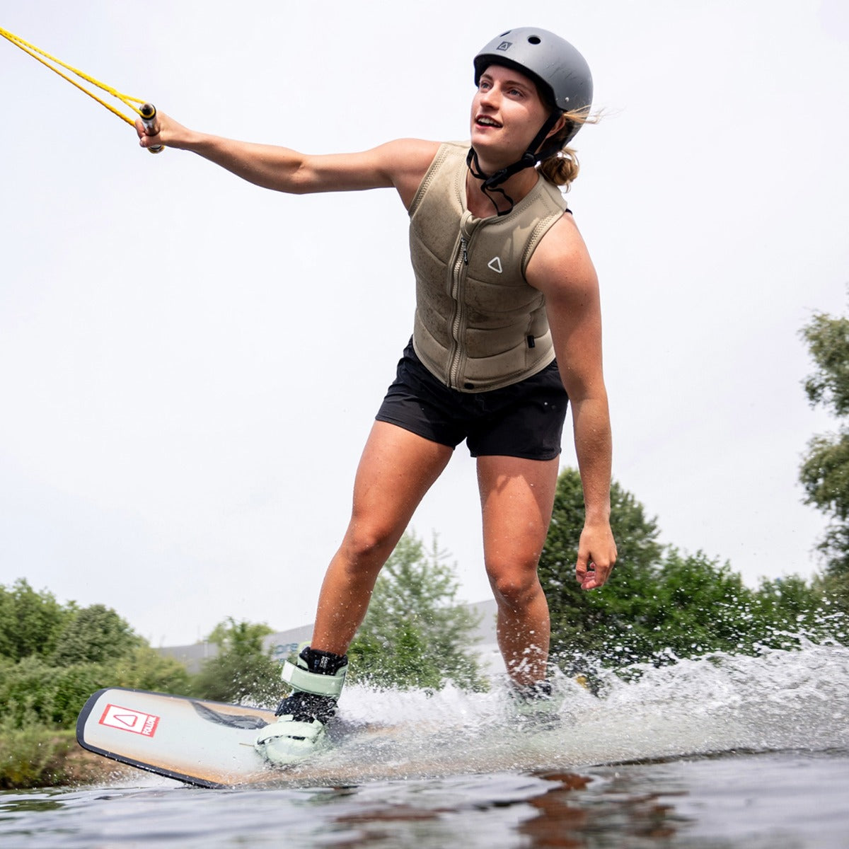 Follow Corp Ladies Comp Wake Vest in Sand
