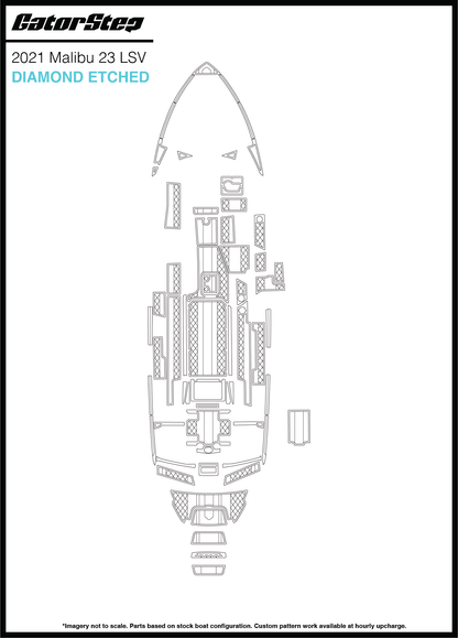 2021 Malibu 23 LSV GatorStep Flooring Diamond Etched