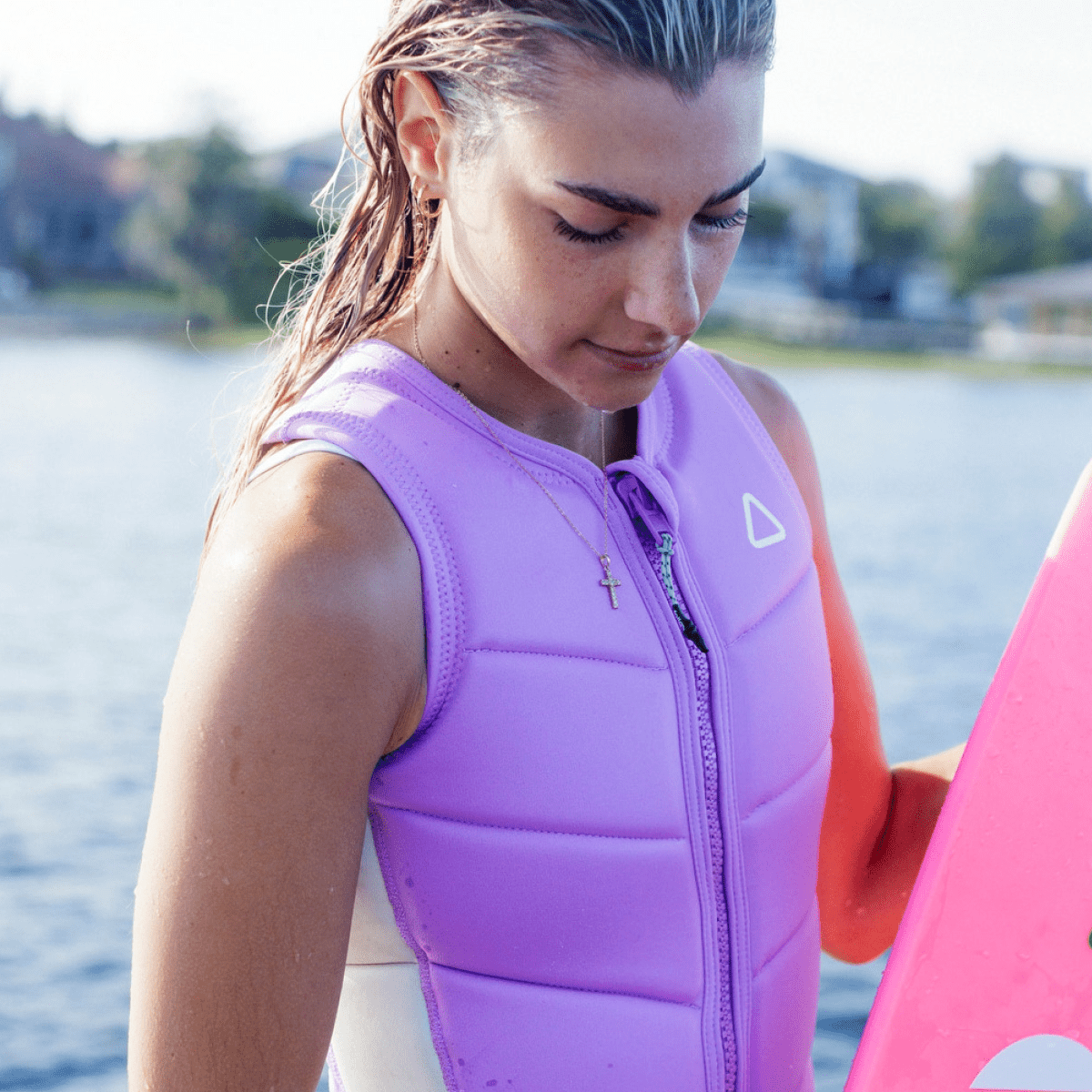 Follow Corp Ladies Comp Wake Vest in Purple