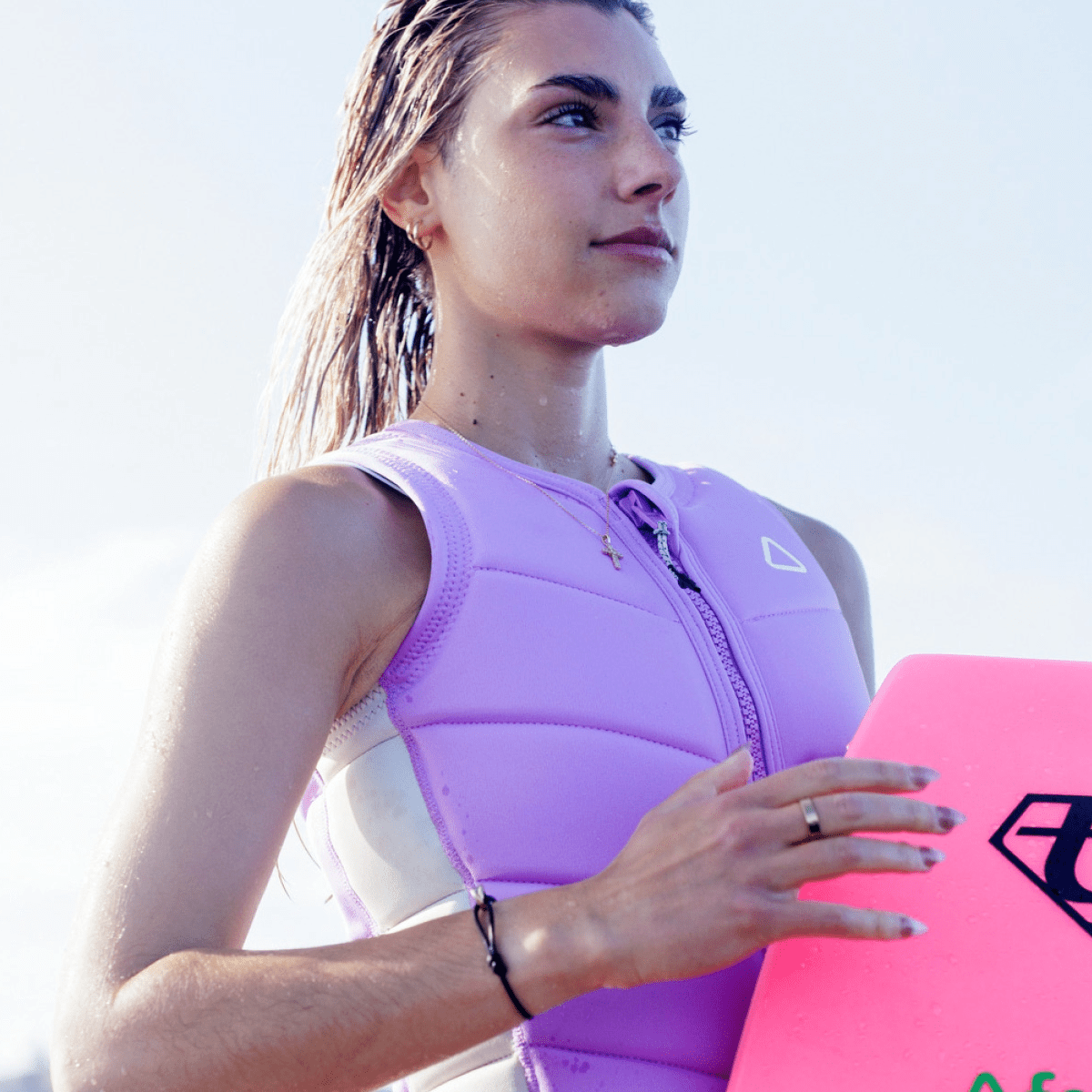Follow Corp Ladies Comp Wake Vest in Purple