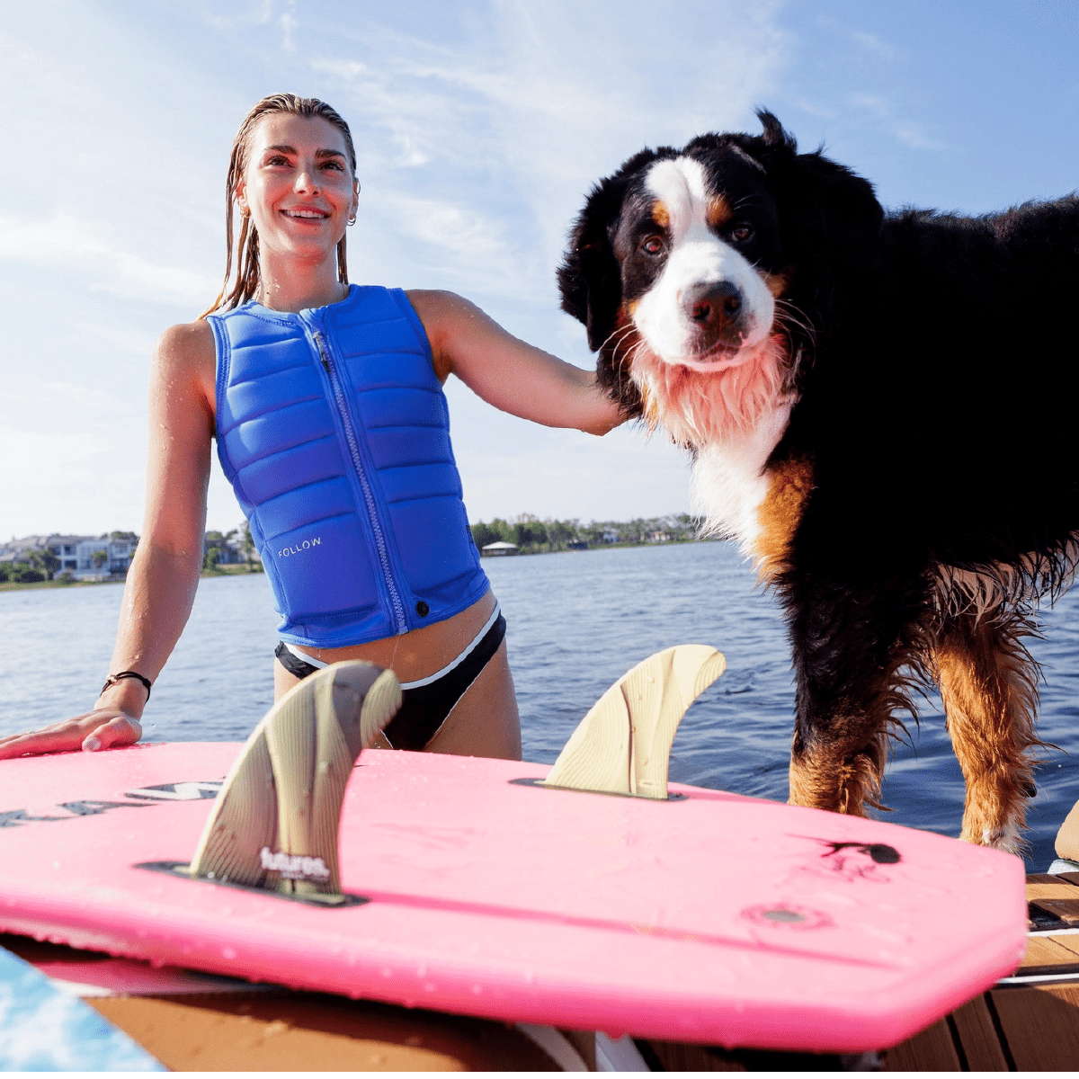 Follow Total Ladies Comp Wake Vest in Blue