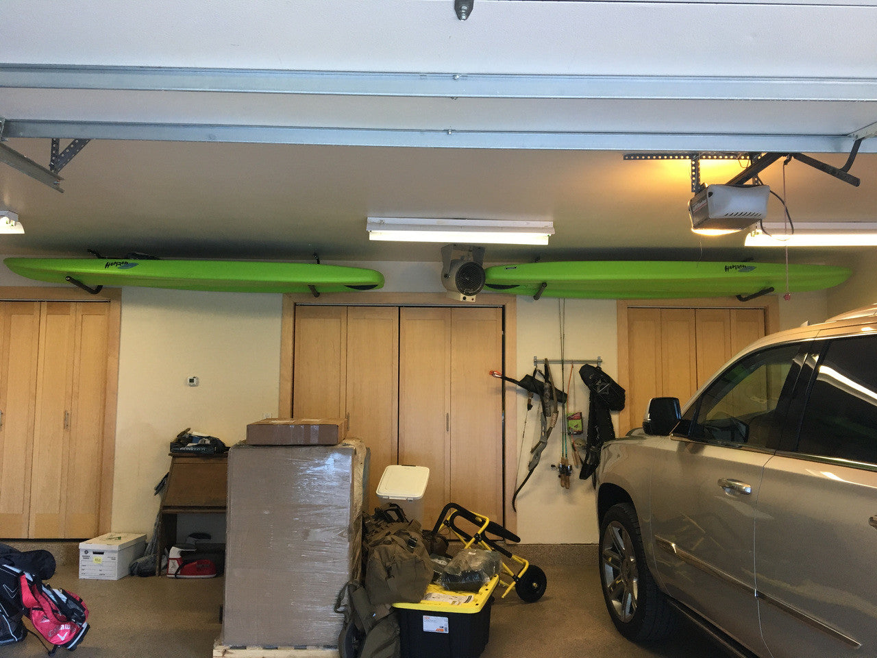 Hi-Port 1 | Surfboard Storage Ceiling Rack | Holds 50 lbs