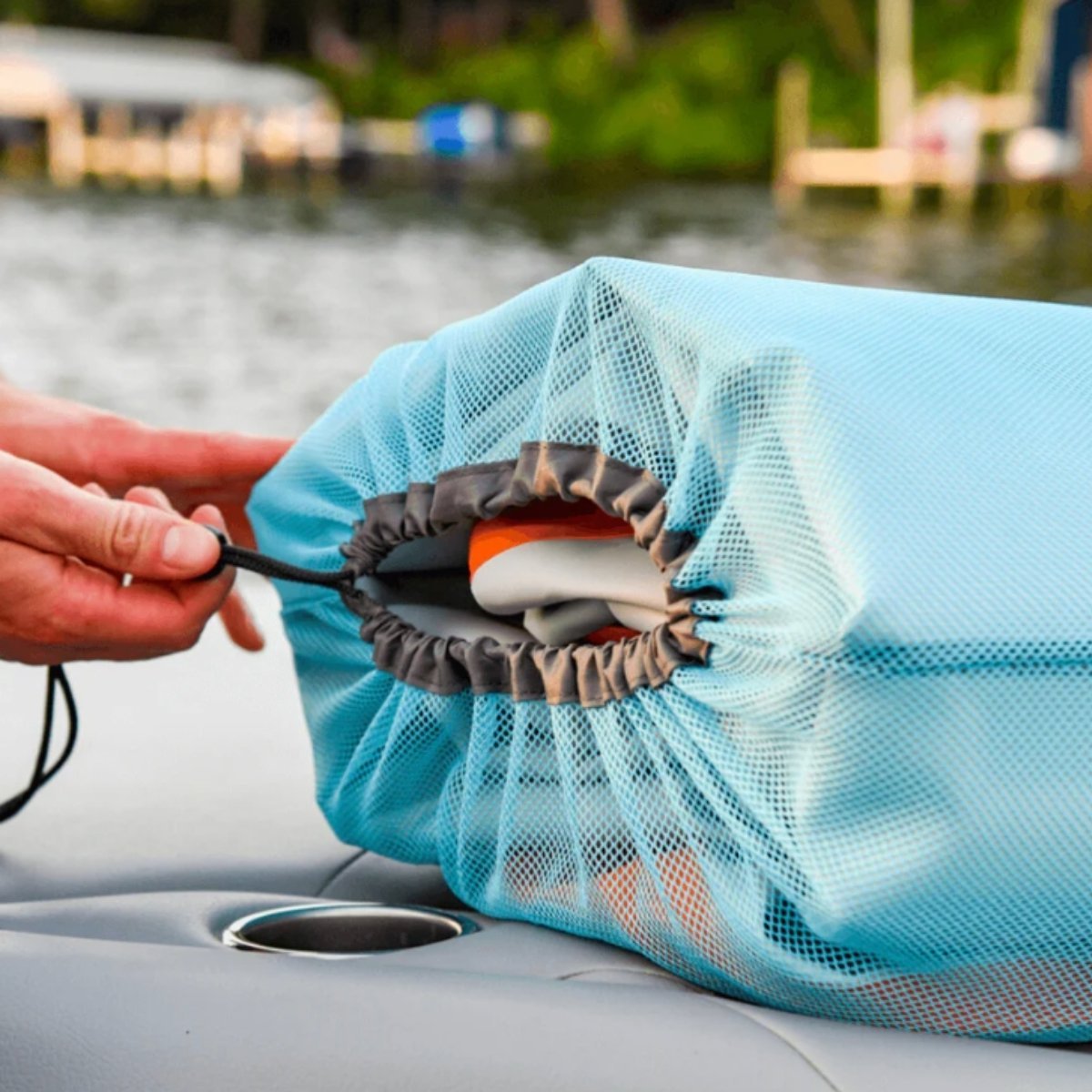 Mission TITAN Boat 24'' Diameter - 10' Long Tie-Up Fender in Grey