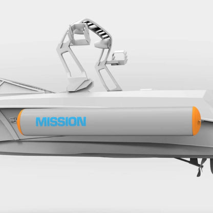 Mission TITAN Boat 18'' Diameter - 10' Long Tie-Up Fender in Grey