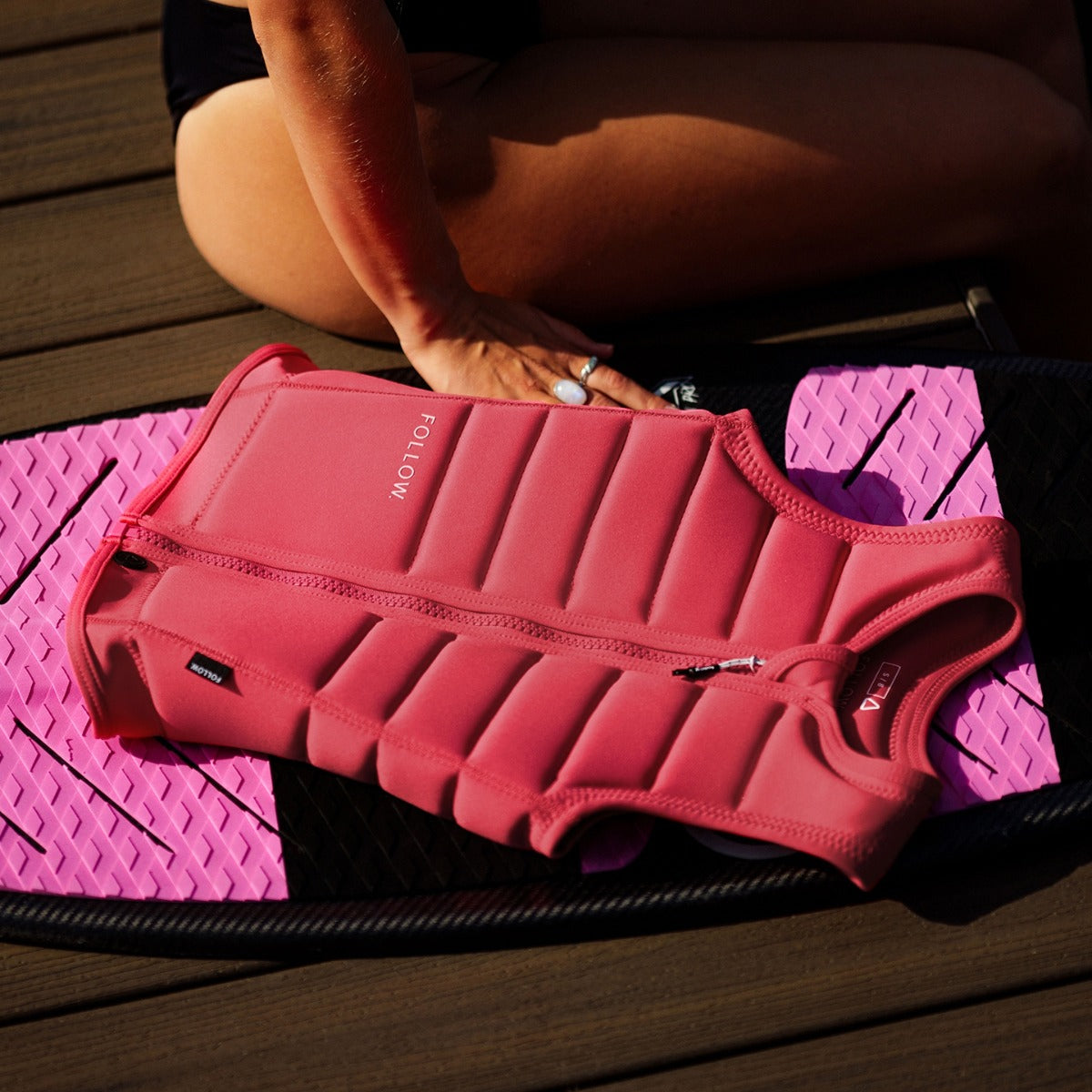 Follow Total Ladies Comp Wake Vest in Azalea